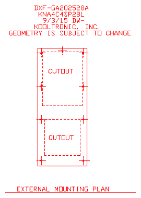 2-D Mounting Plan Drawings