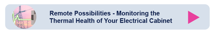 A callout for a blog post that provides additional information regarding electrical enclosure monitoring