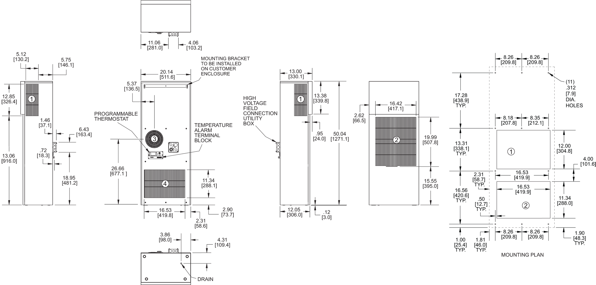 Guardian DP50 480V general arrangement drawing