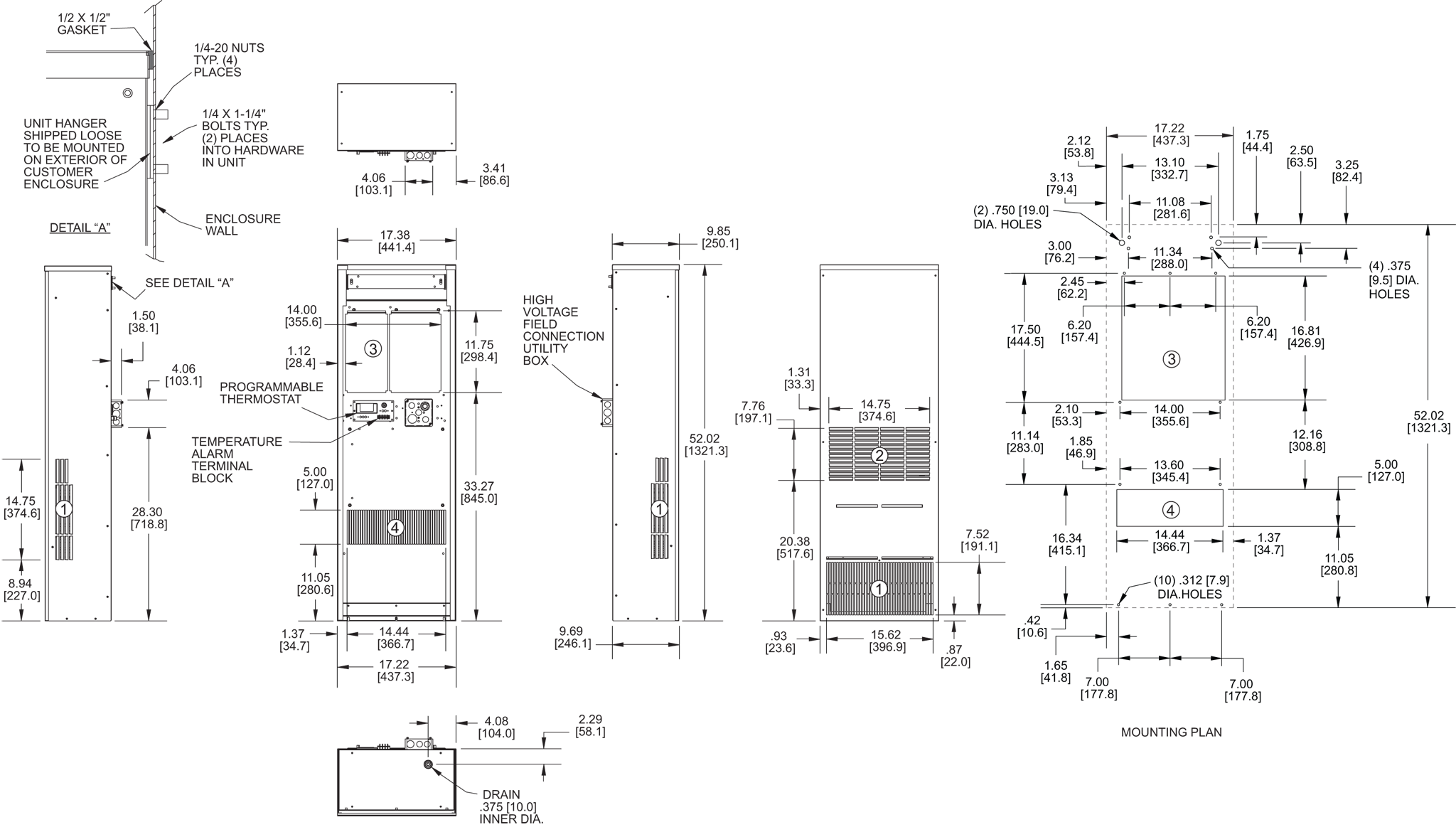 Guardian DP52LV 480V general arrangement drawing