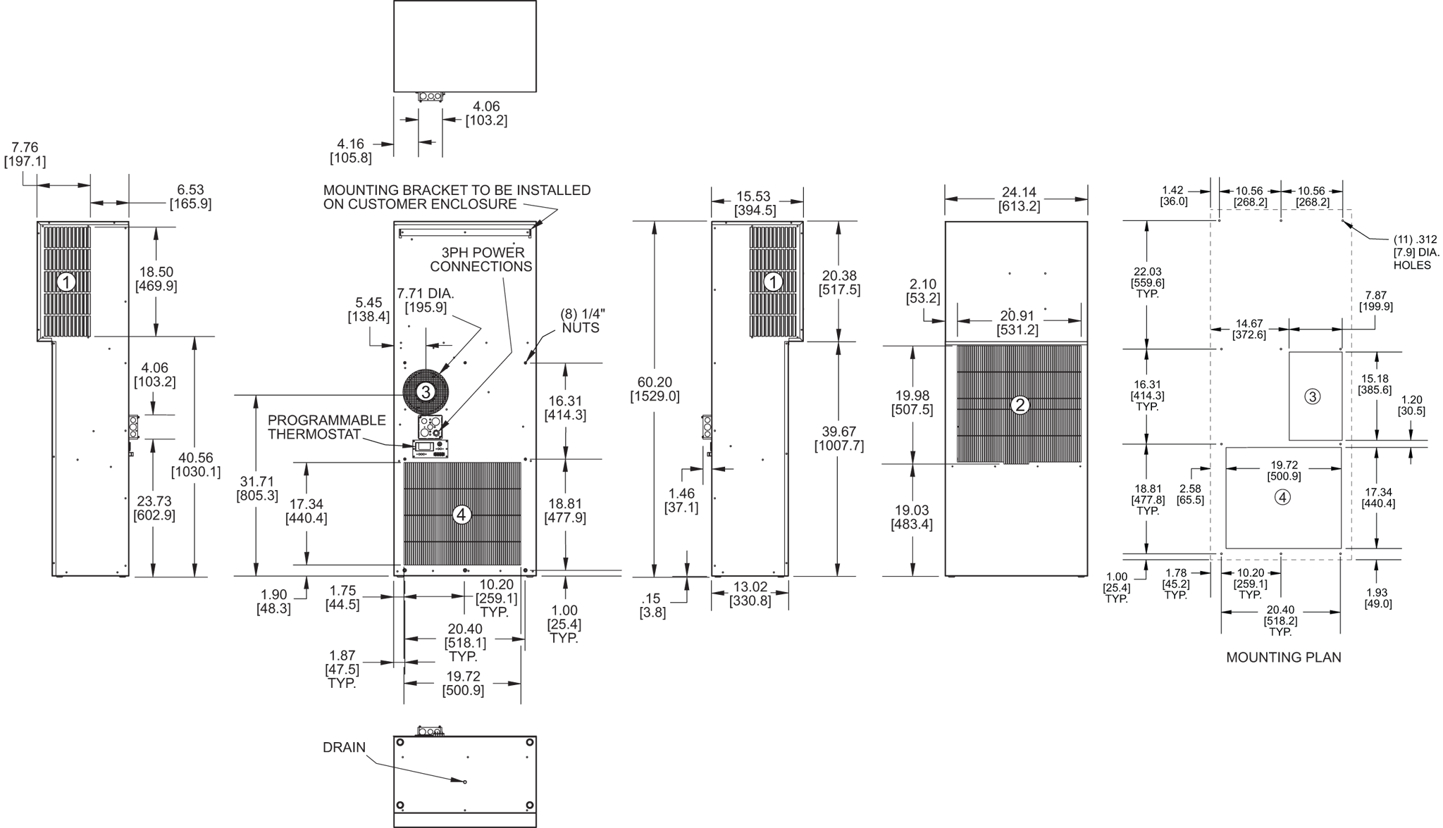 Guardian DP60 480V general arrangement drawing