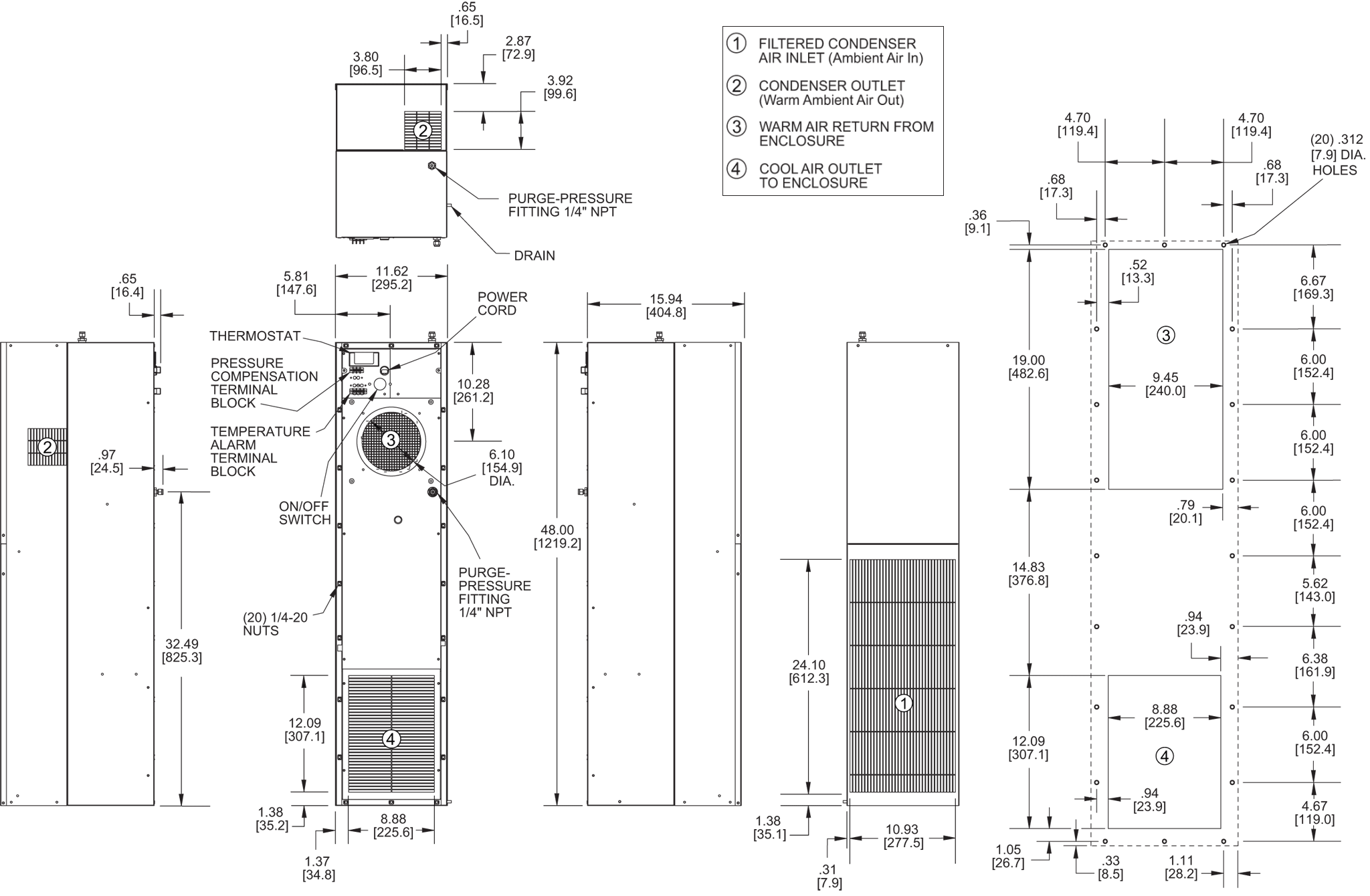 Hazardous Loc. HL48 general arrangement drawing