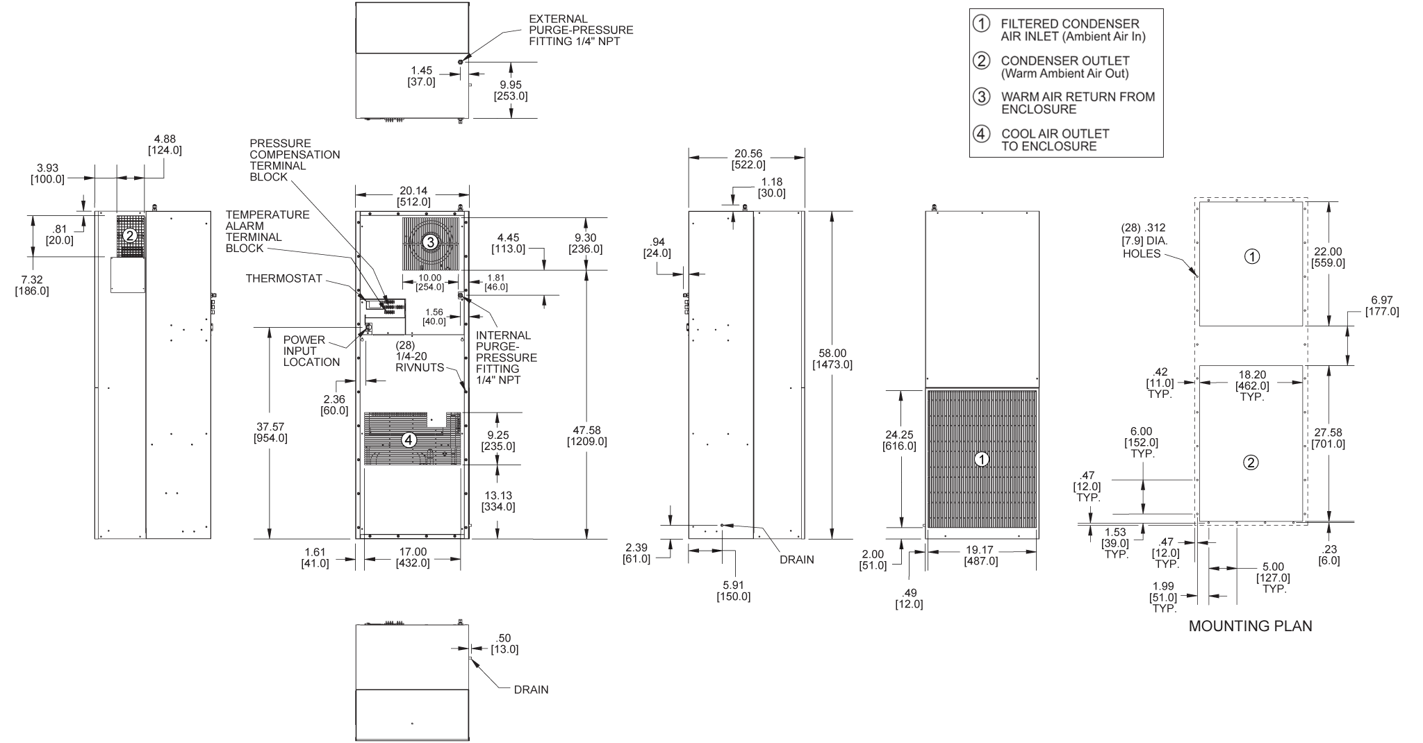 Hazardous Loc. HL58 general arrangement drawing