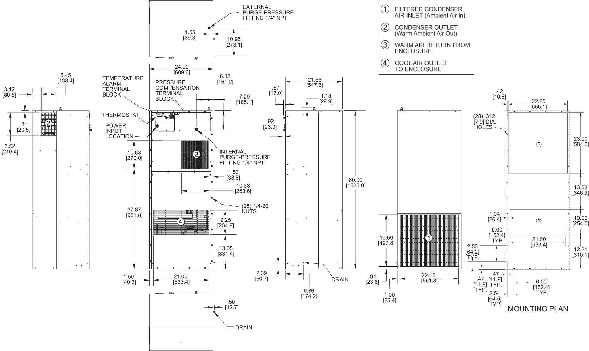 Hazardous Loc. HL60 general arrangement drawing