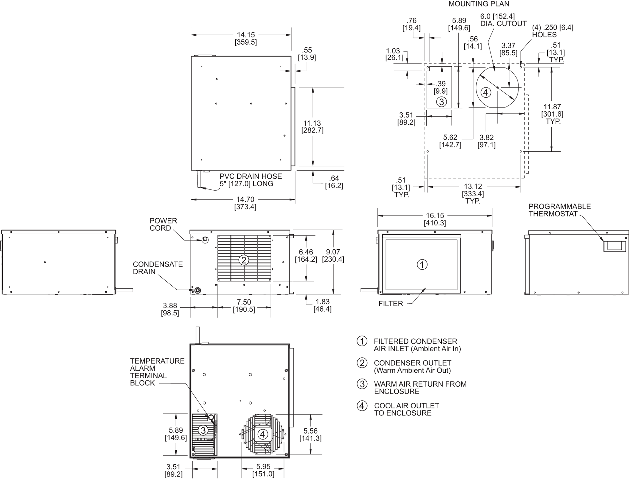 Horizontal Super-Mini general arrangement drawing