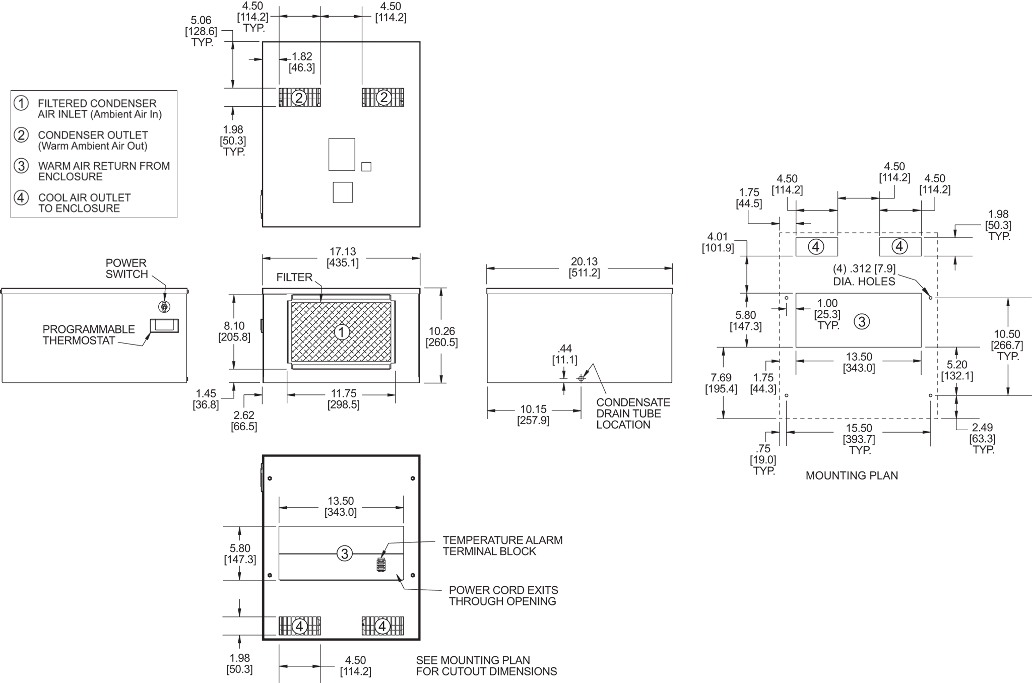 Top-Mount HT4 general arrangement drawing