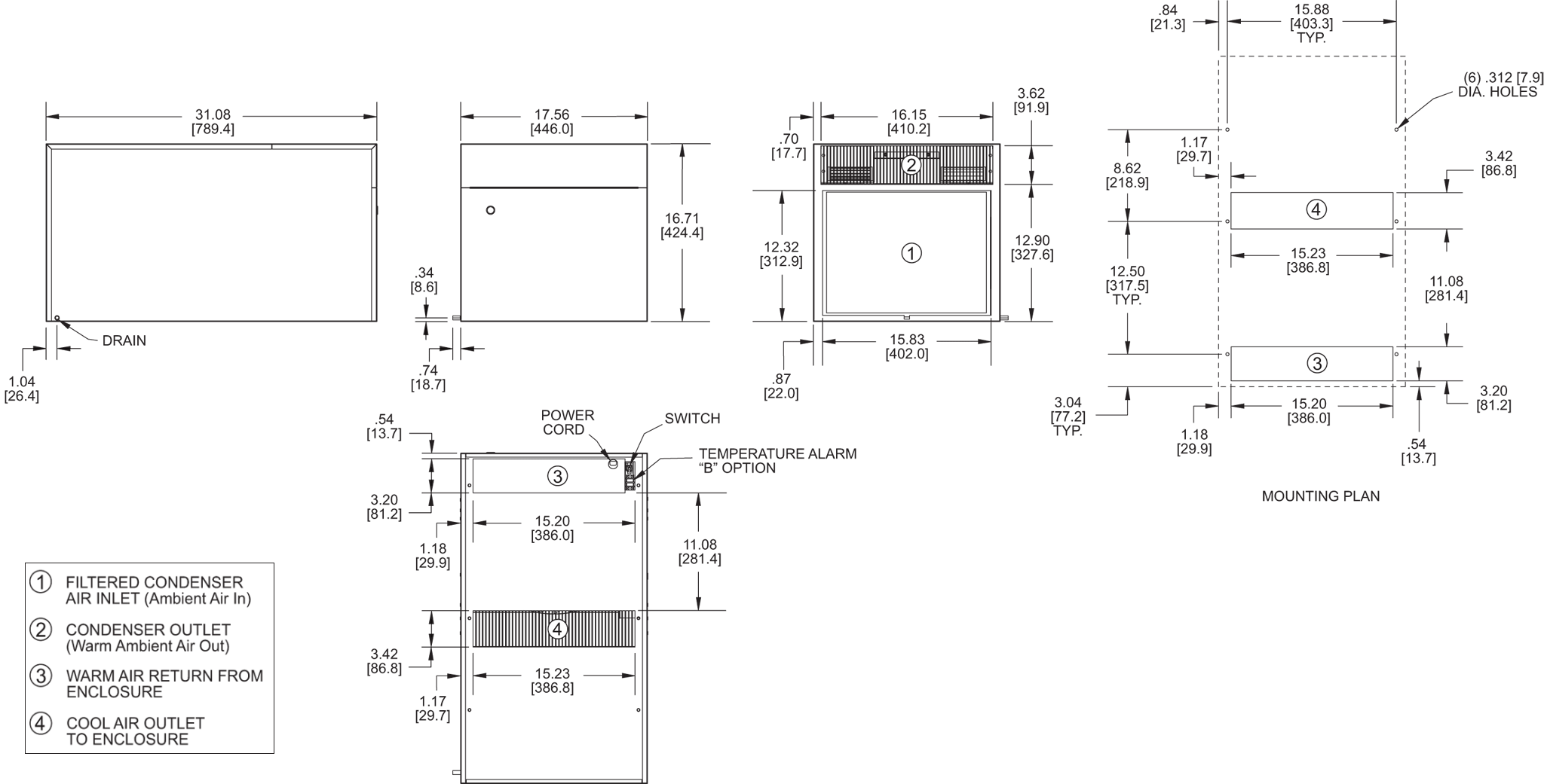 Top-Mount H12 general arrangement drawing