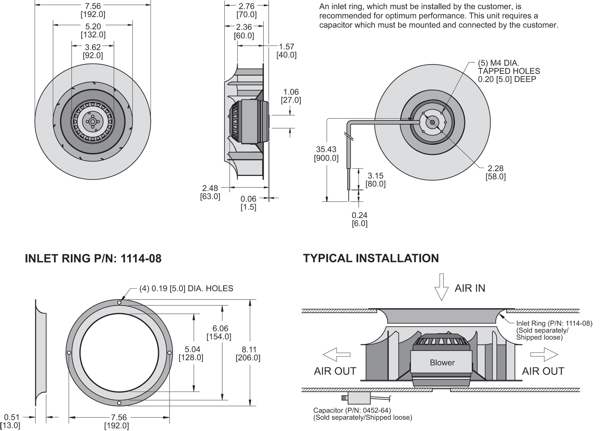 K2BC2E192/40B Impeller general arrangement drawing