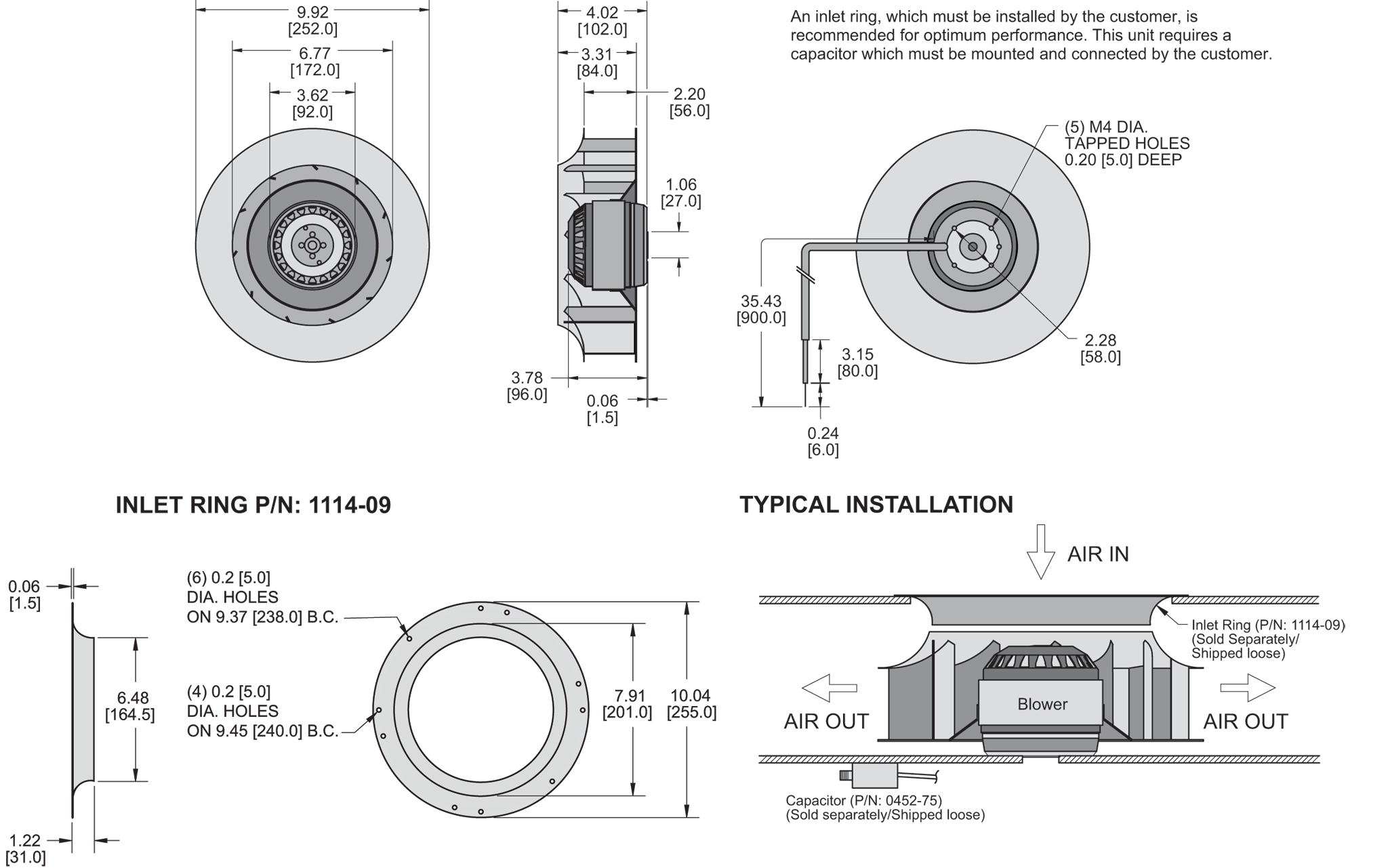 K2BC2E250/56D Impeller general arrangement drawing