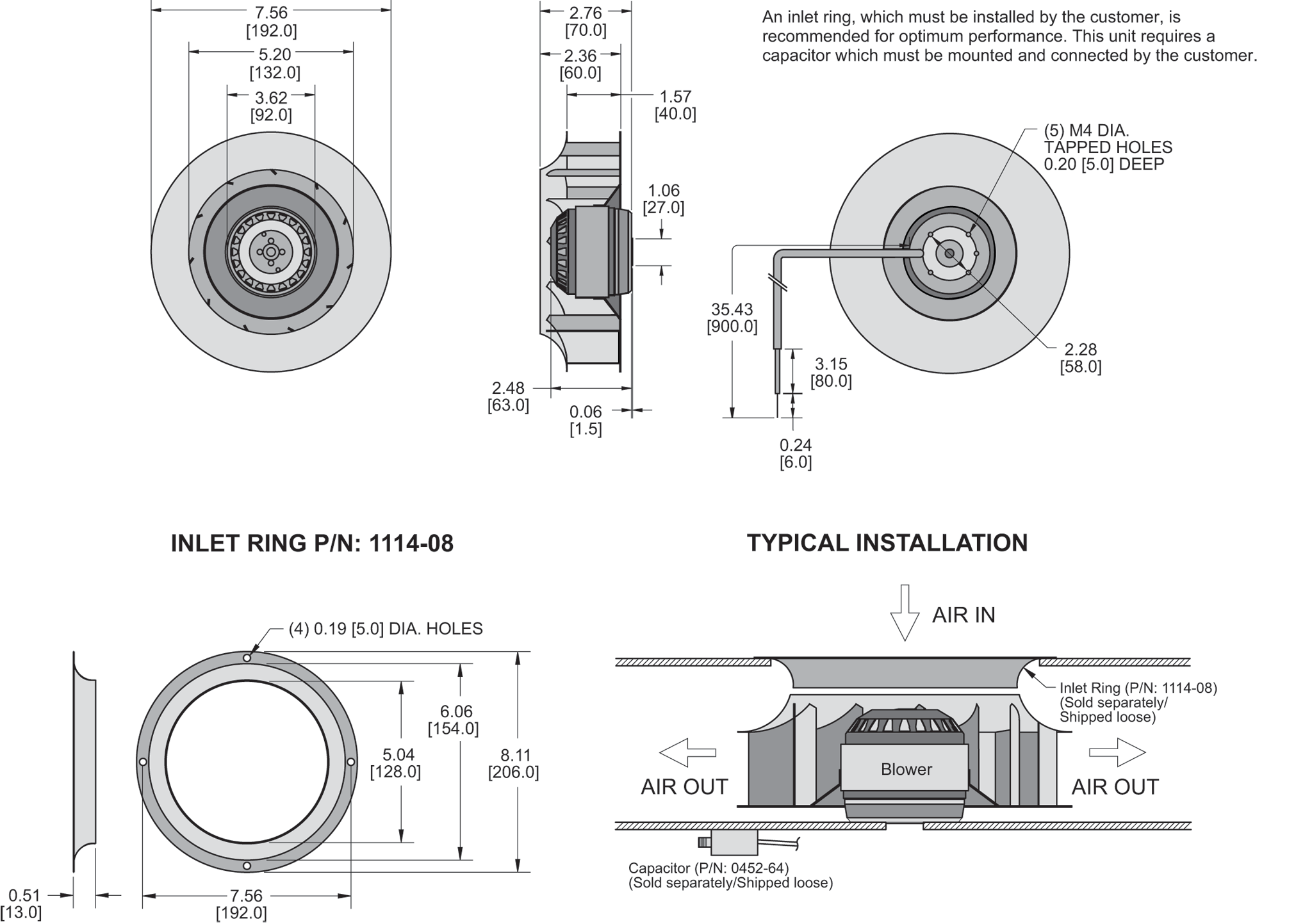 K2BC4E192/40A Impeller general arrangement drawing