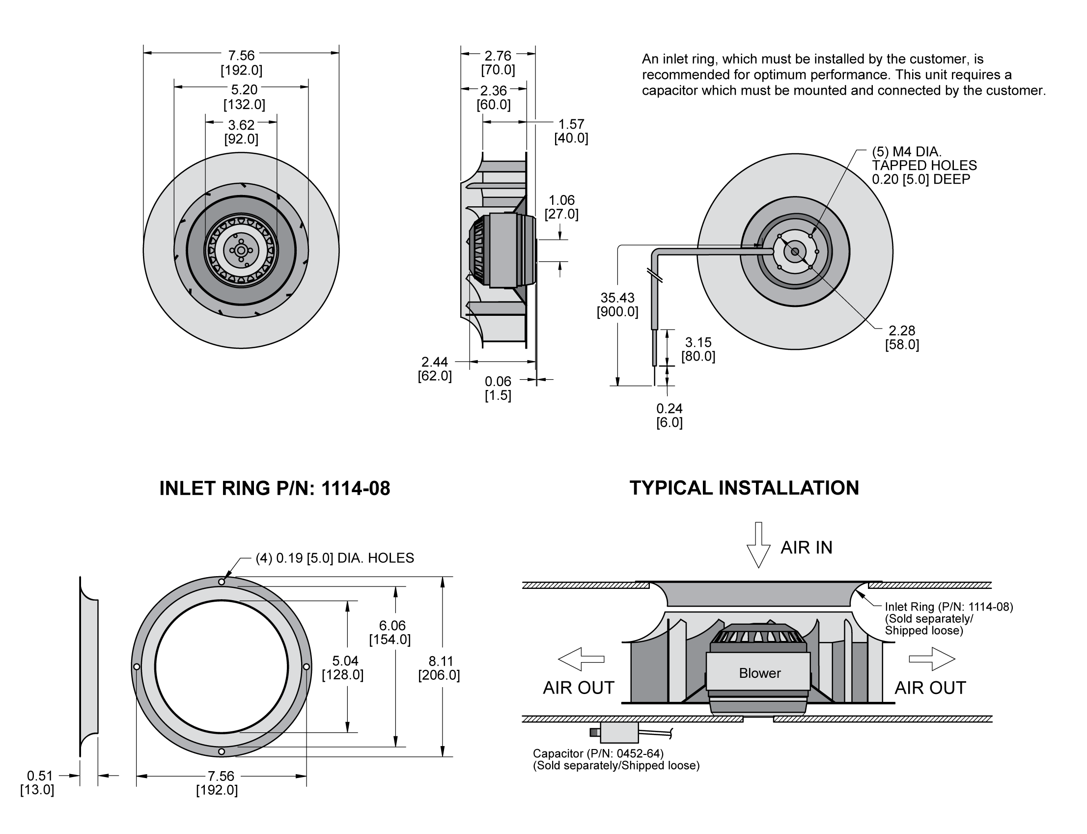 K2BC4E192/40B Impeller general arrangement drawing