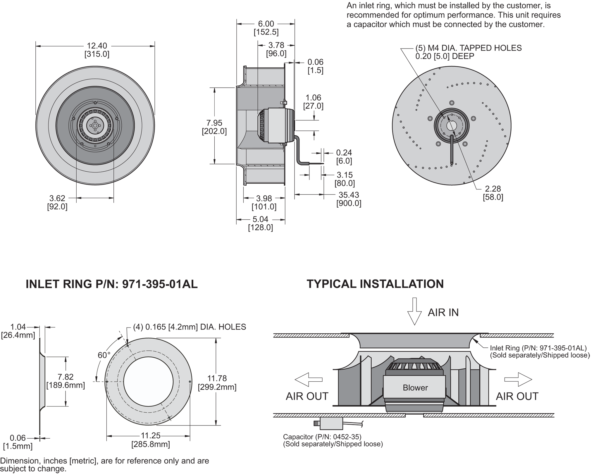 K2BC4E315/101A Impeller general arrangement drawing