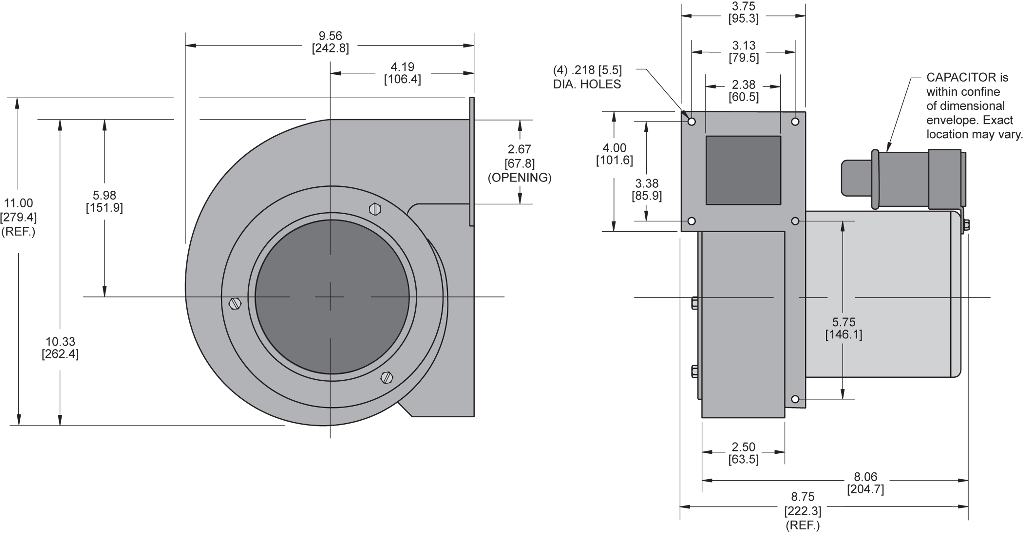 KBB63 H.P. Blower general arrangement drawing