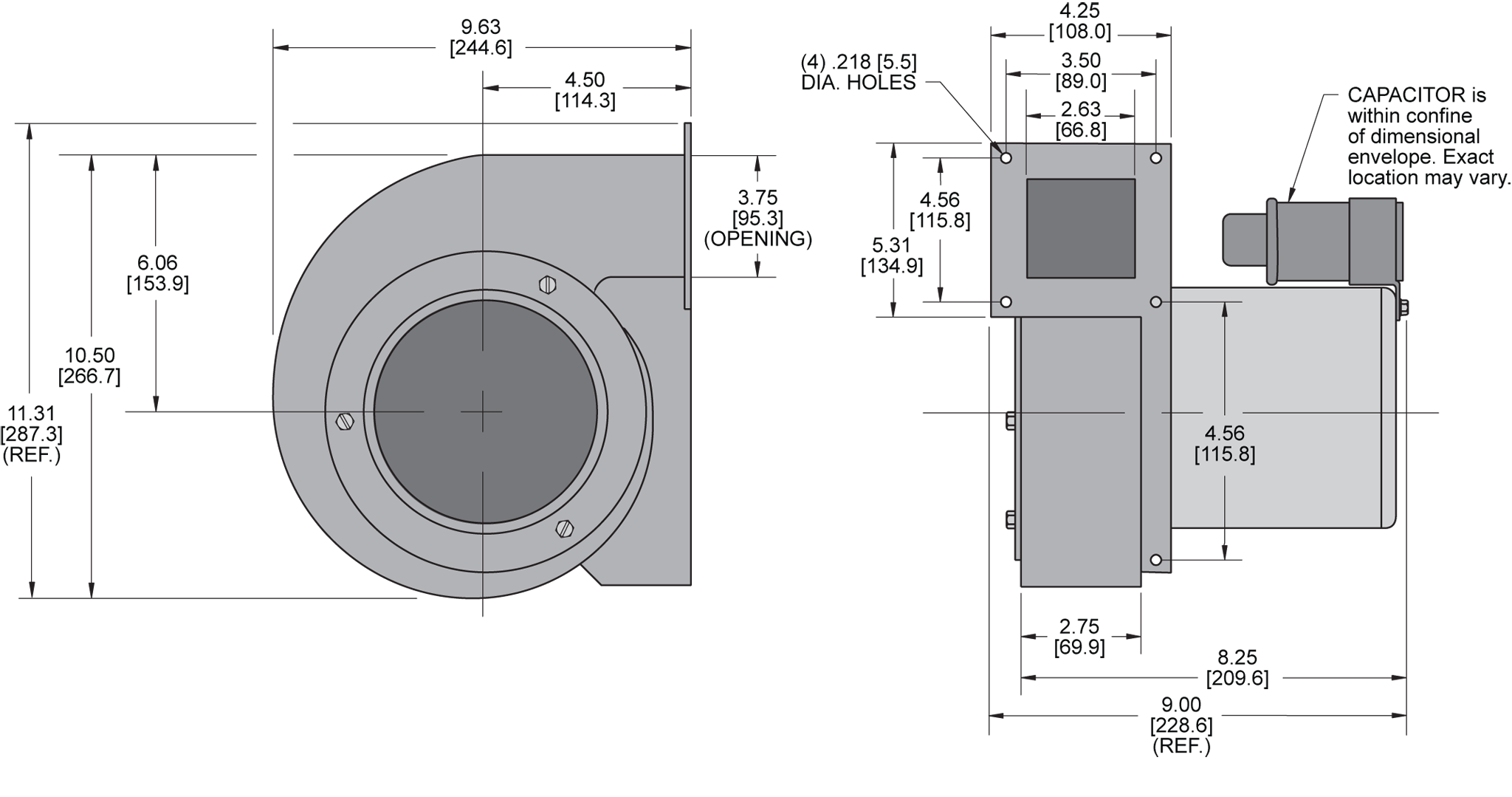 KBB65 H.P. Blower general arrangement drawing