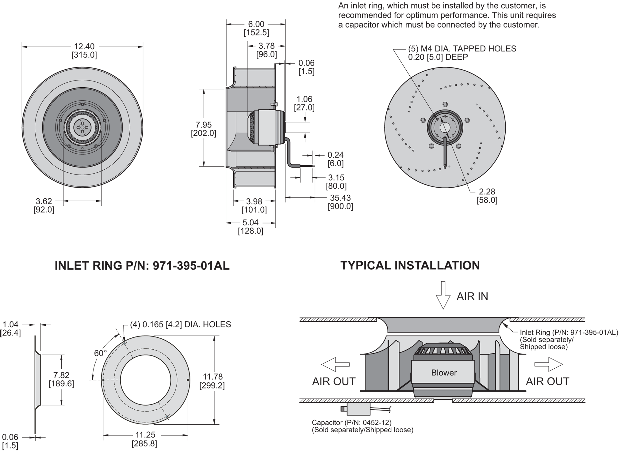 KBC4E315/101A Impeller general arrangement drawing