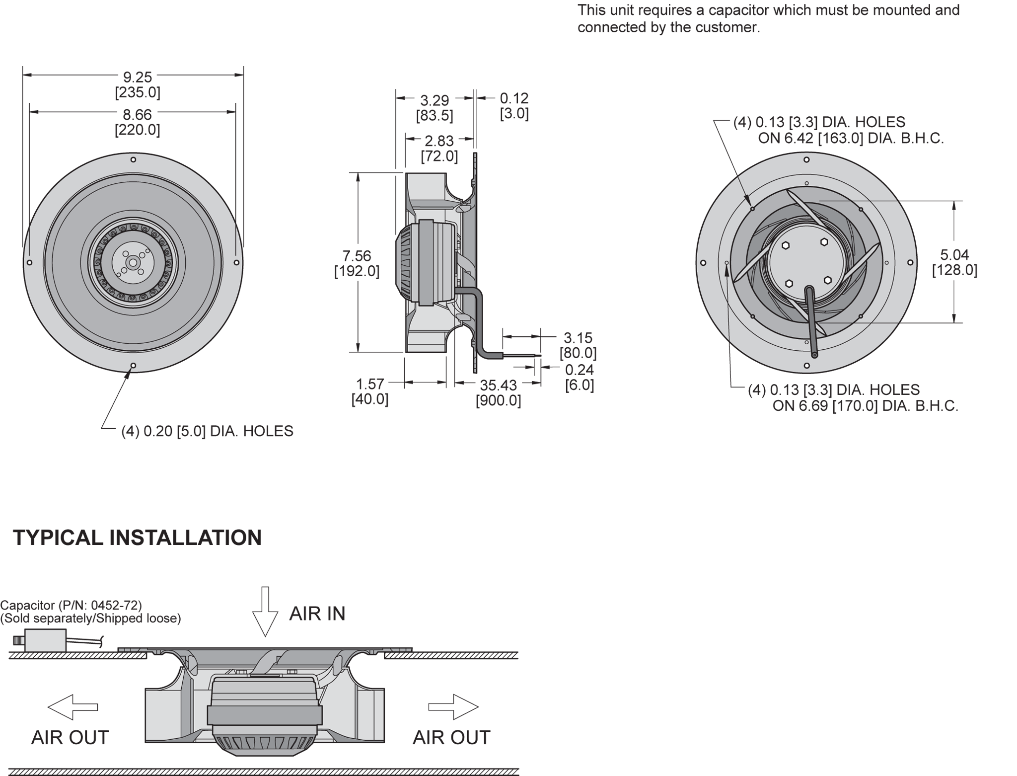 KBCN2E192/40B Impeller general arrangement drawing