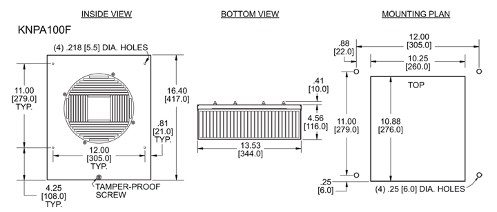 KNPA100F General Arrangement Drawing