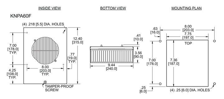 KNPA60F General Arrangement Drawing