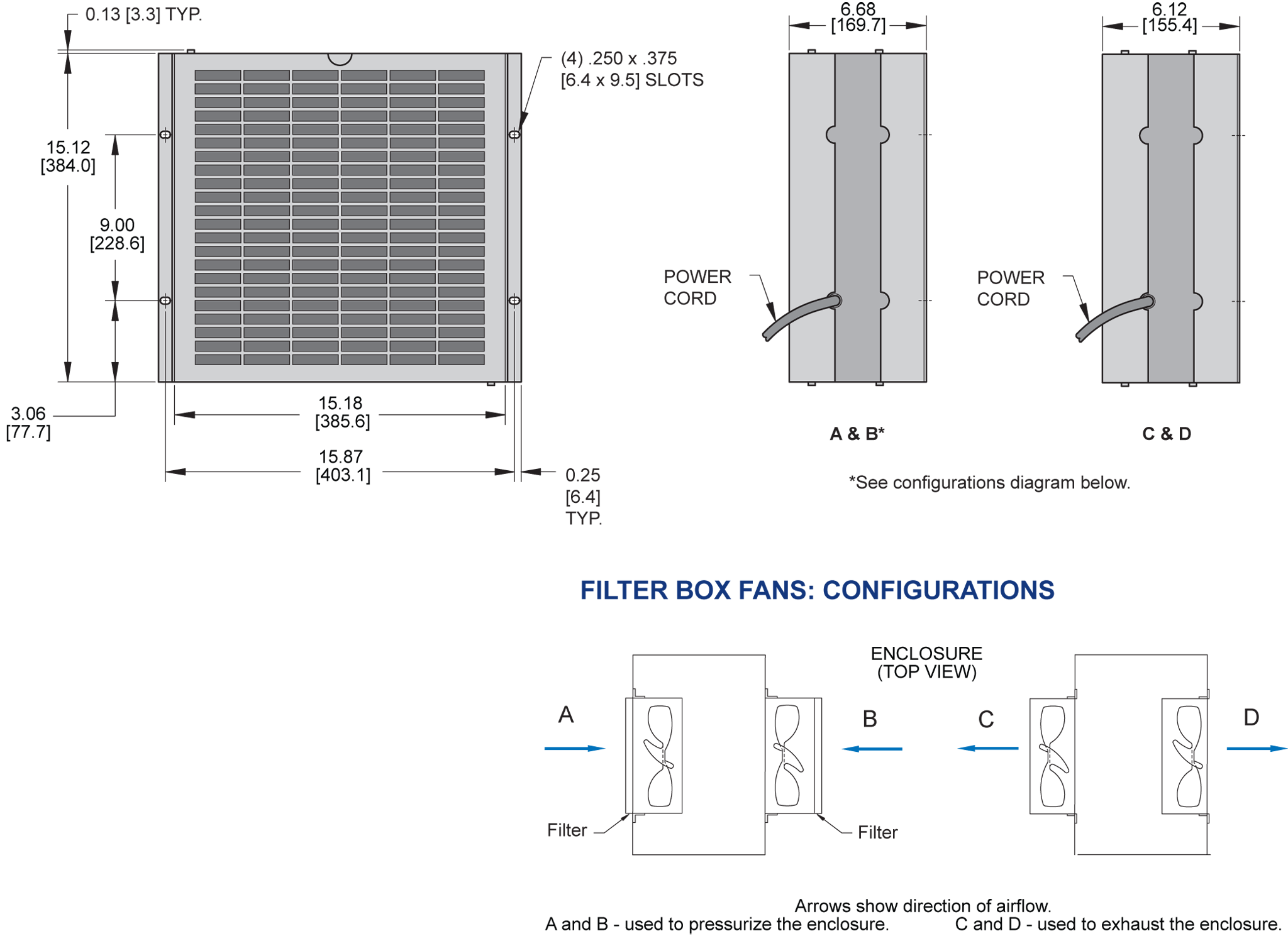 KP1212 Packaged Fan general arrangement drawing