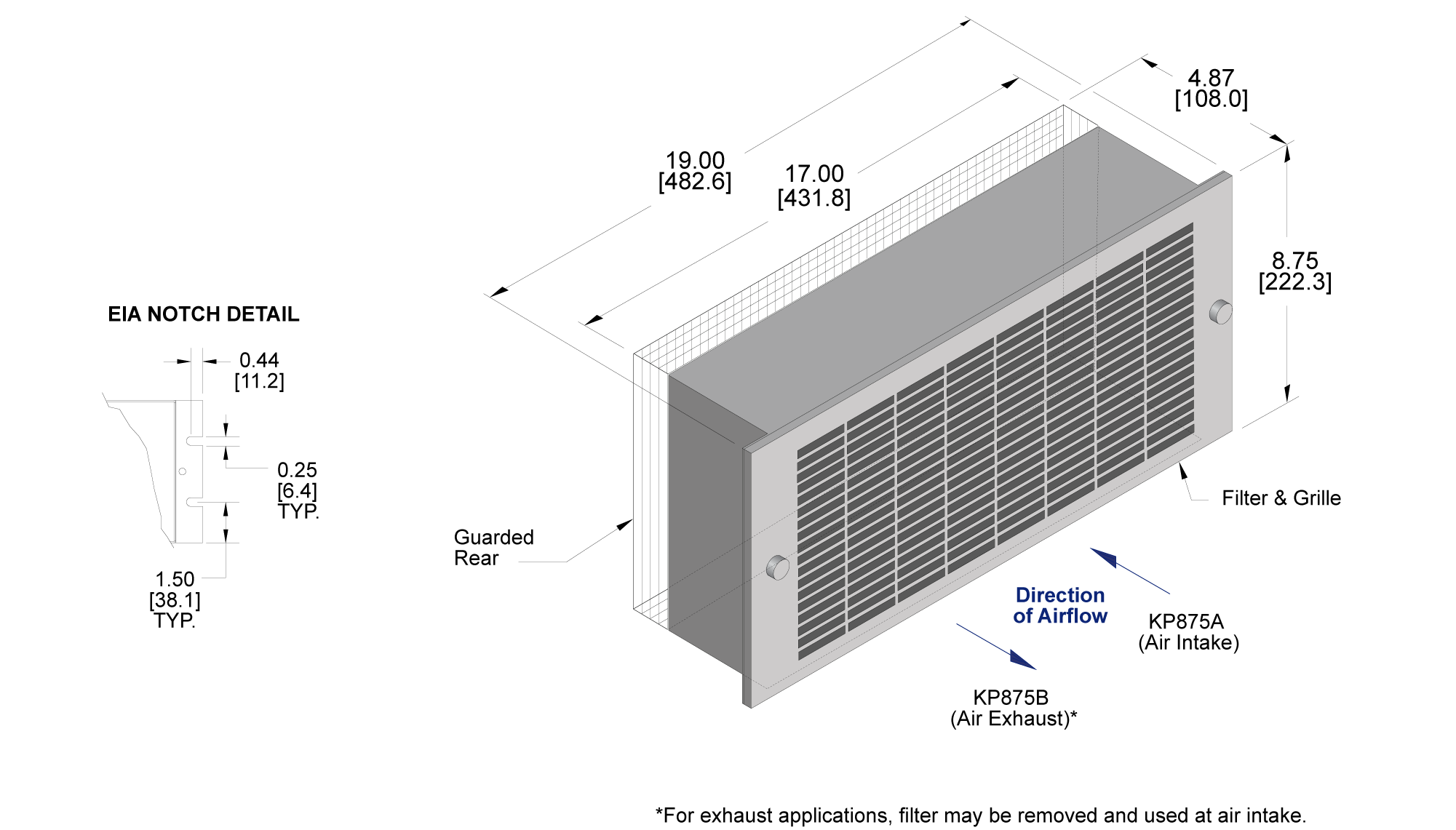 KP875 Packaged Fan general arrangement drawing