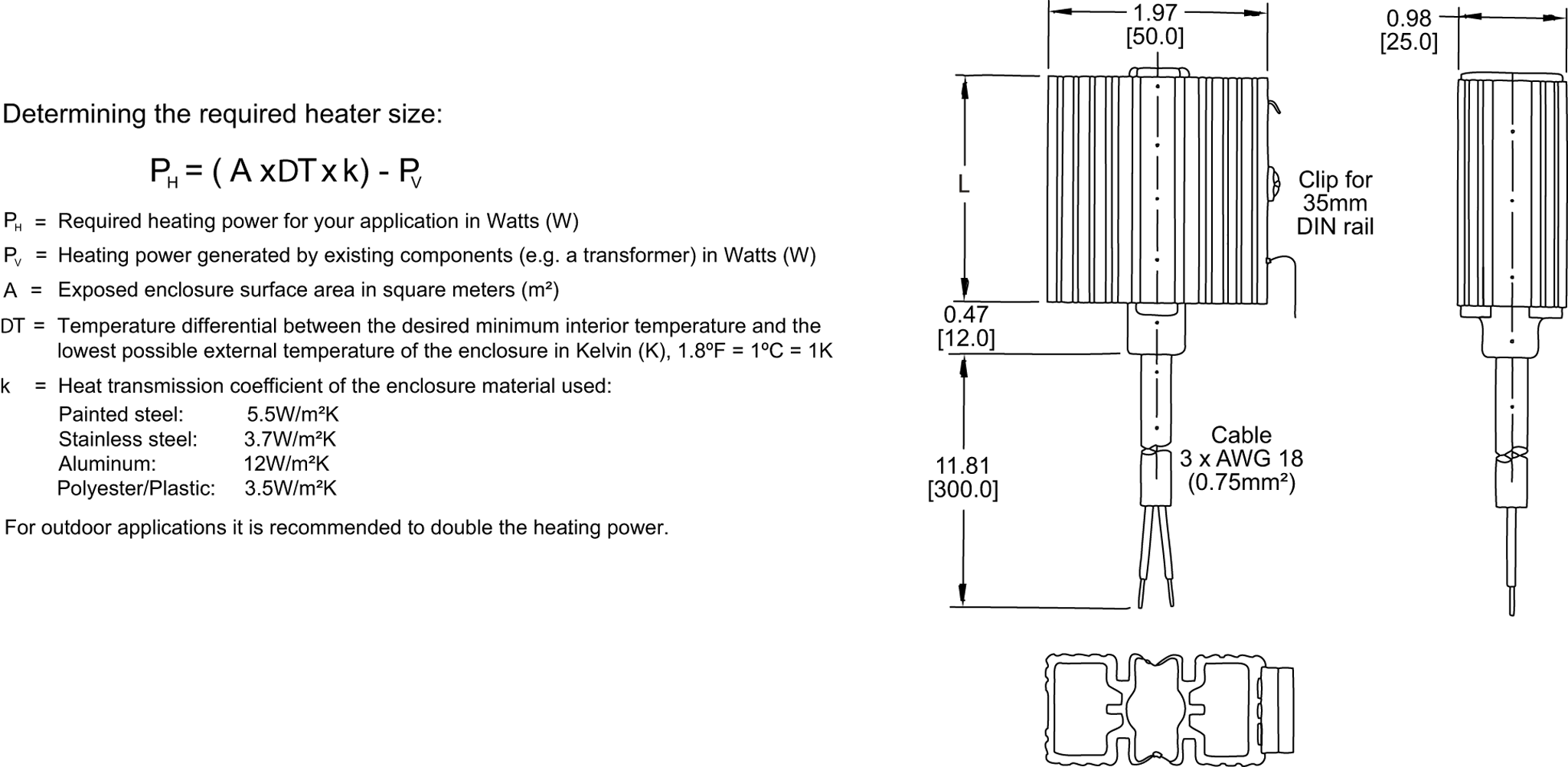 wiring diagram for small ptc enclosure heater