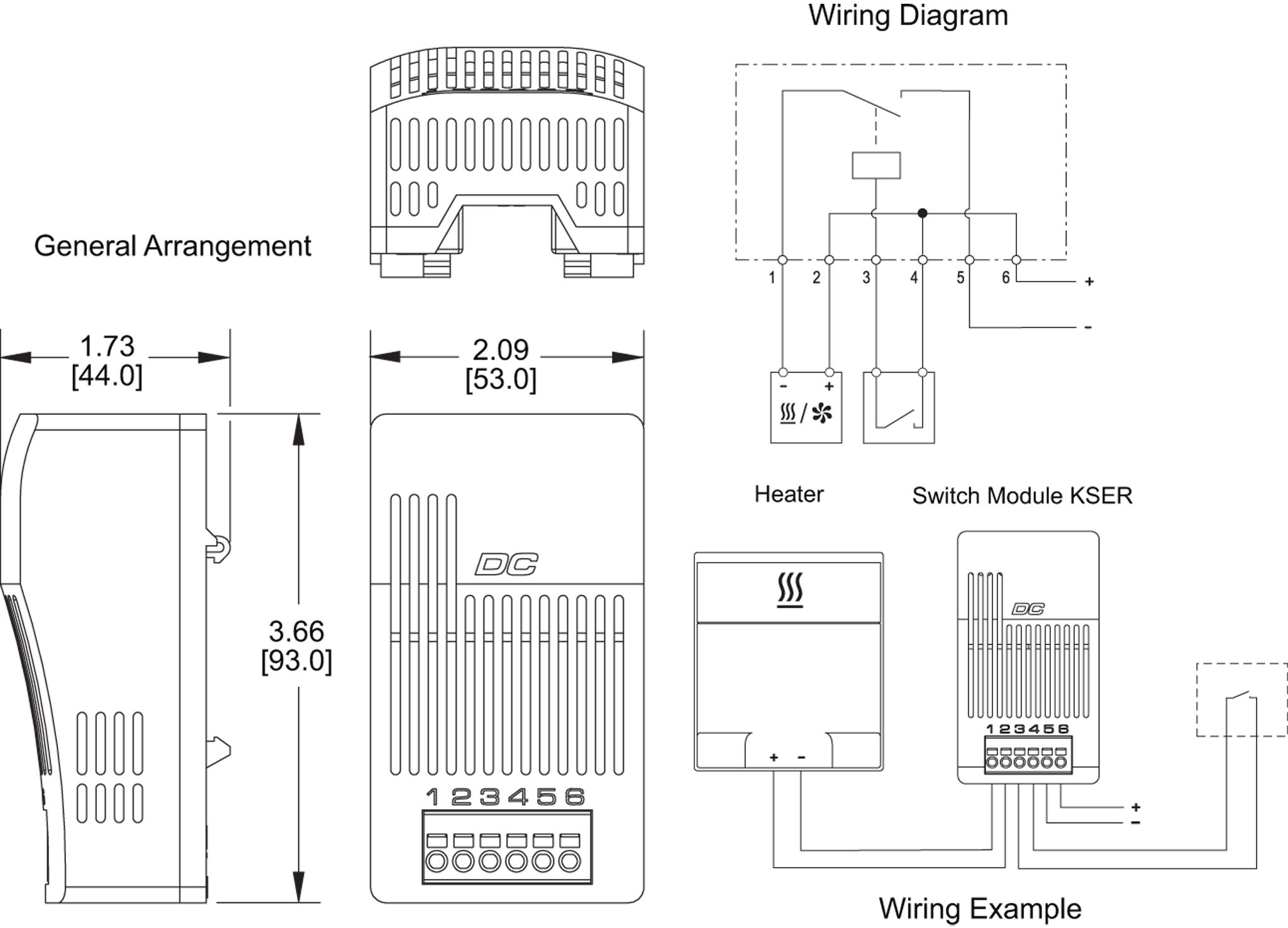 Electronic Relay General Arrangement Drawing