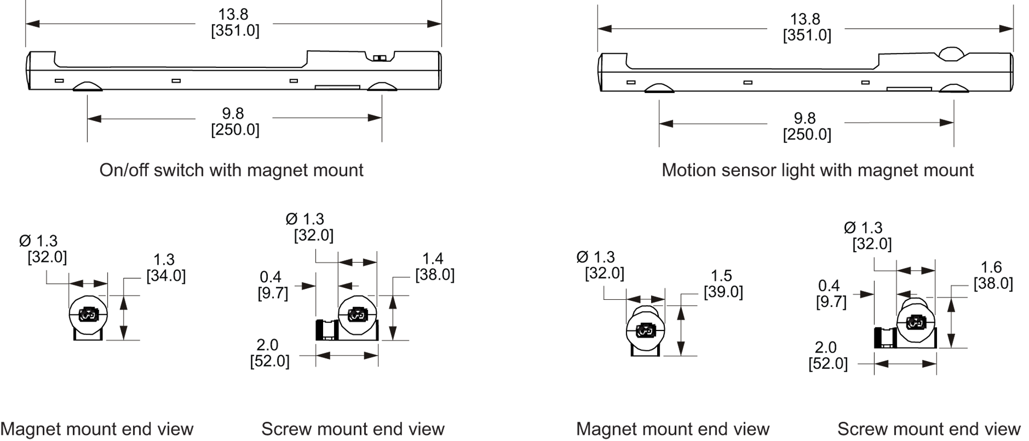 LED Enclosure Light General Arrangement Drawing