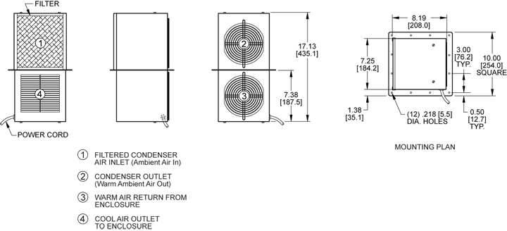 KTHE200 Heat Exchanger general arrangement drawing