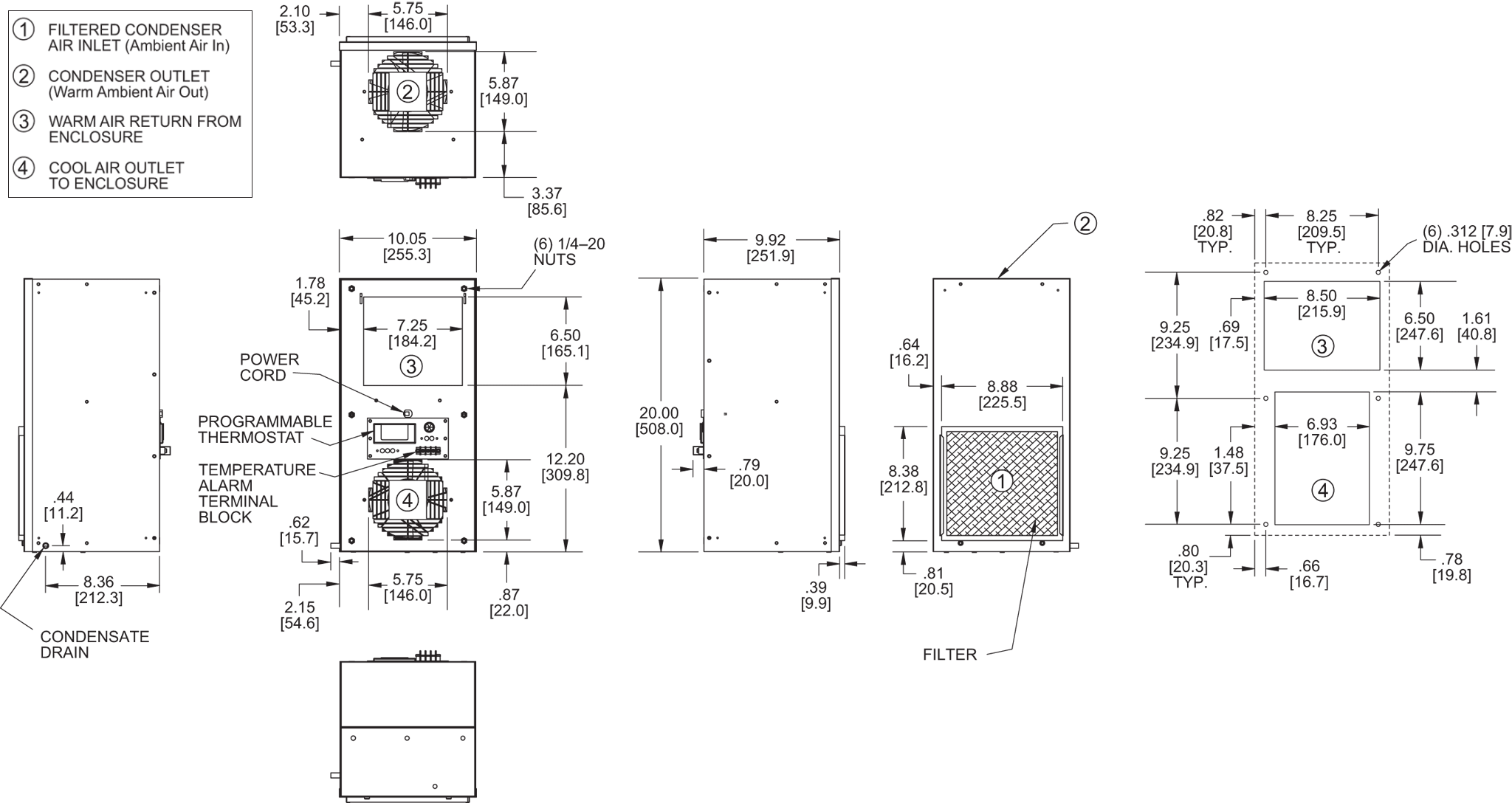 Narrow-Mini Series general arrangement drawing