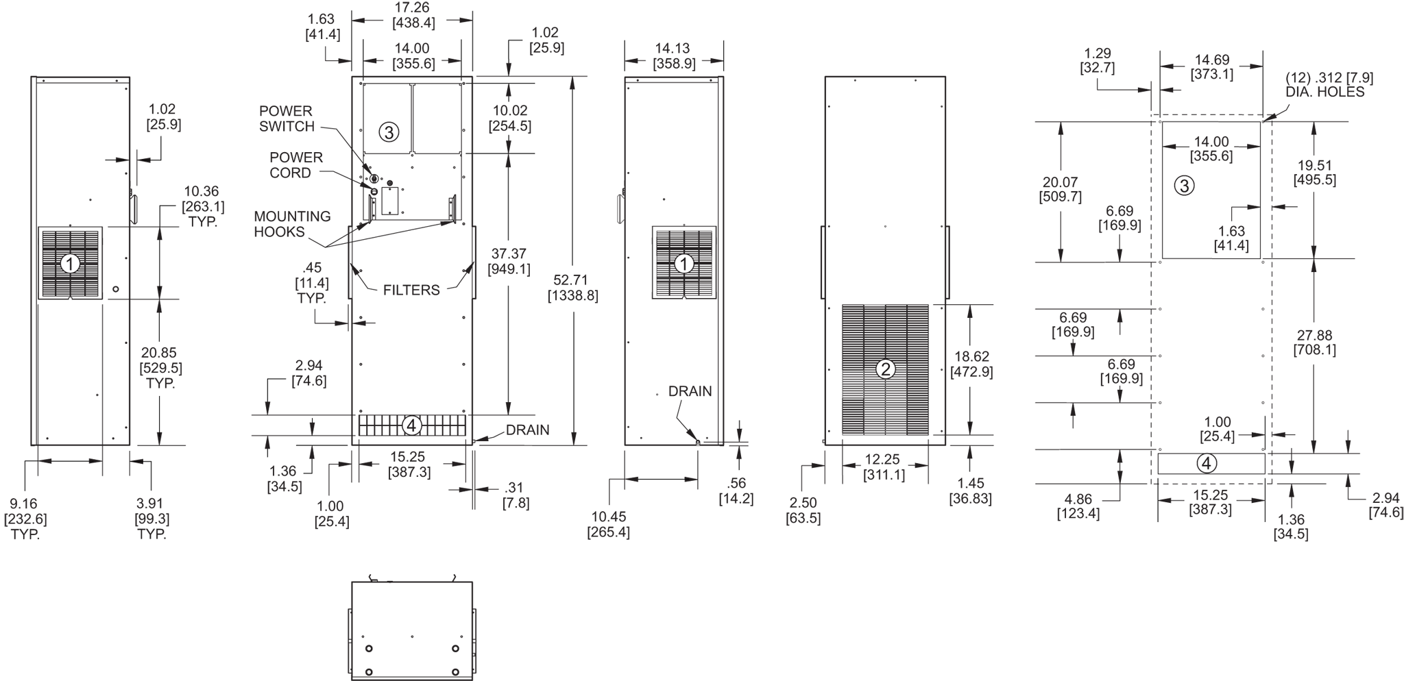 TrimLine NPT52 general arrangement drawing