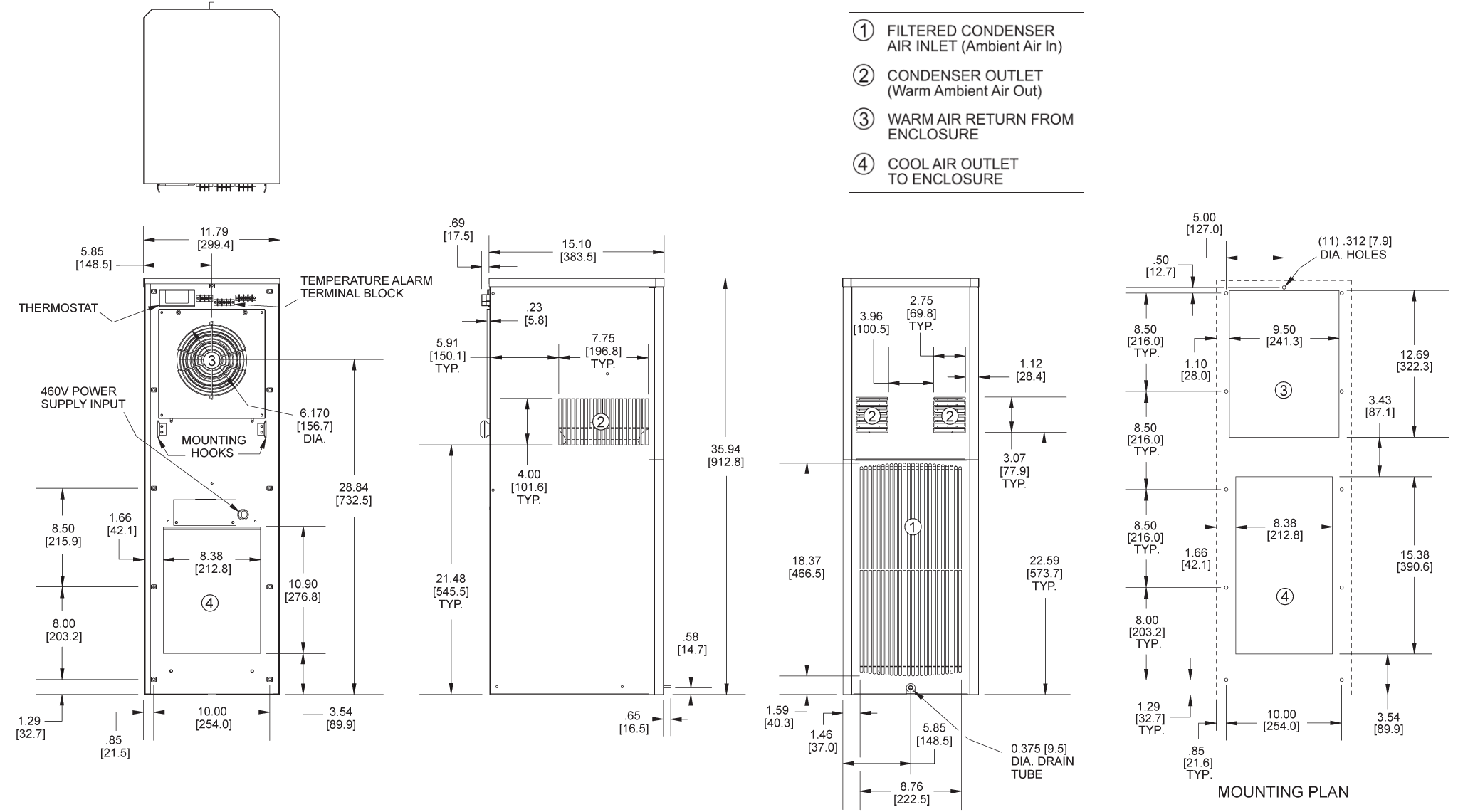 SlimKool SP36 general arrangement drawing