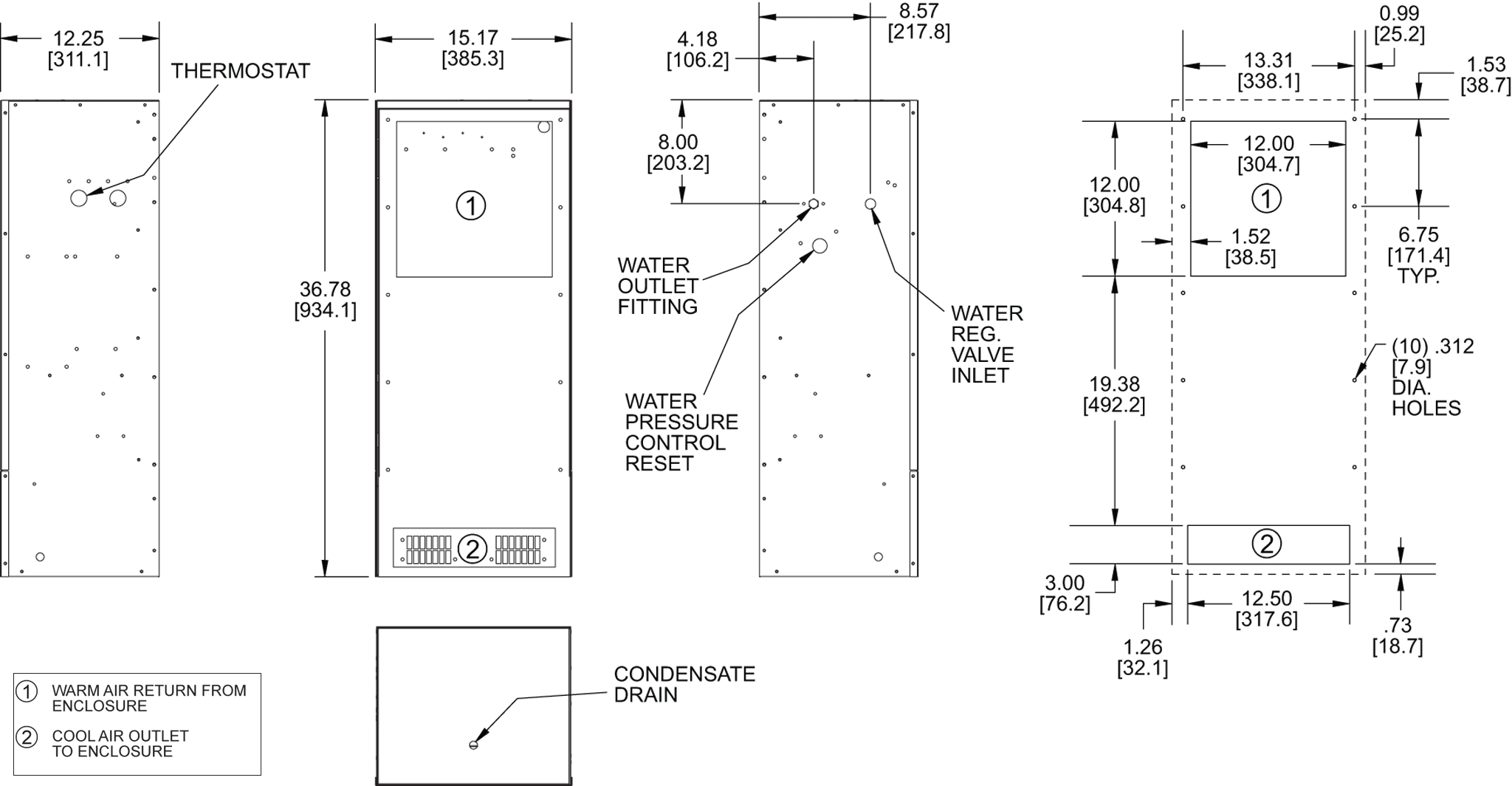 WNP36 (Switchable) general arrangement drawing