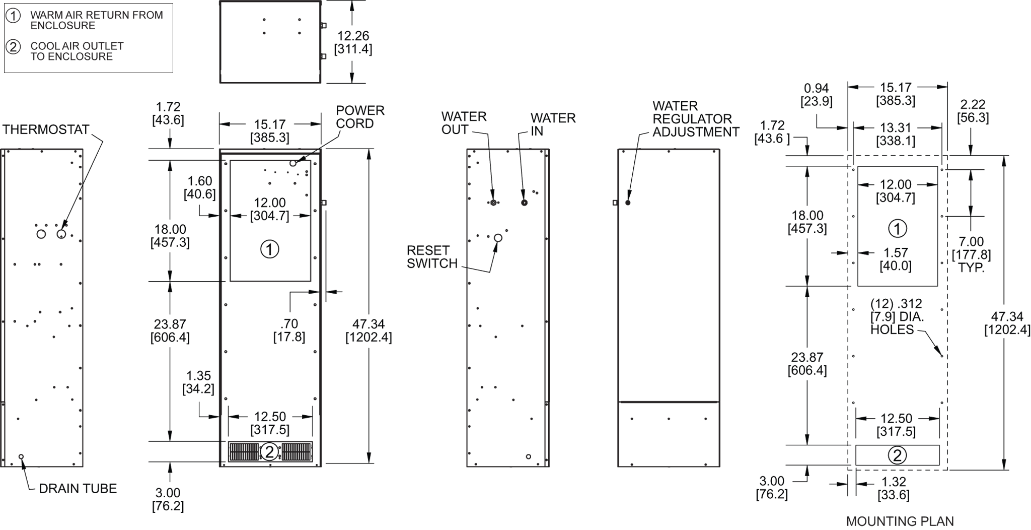 WNP47 Switchable general arrangement drawing