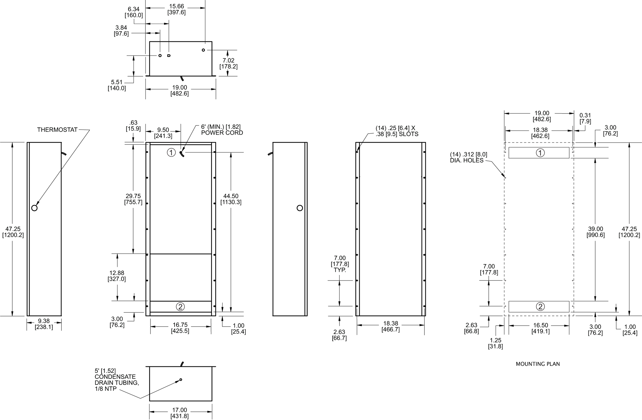 WP47 (Discontinued) general arrangement drawing